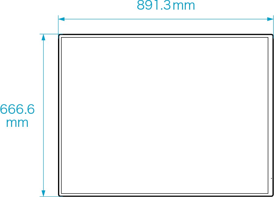 高さ666.6mm、幅891.3mm