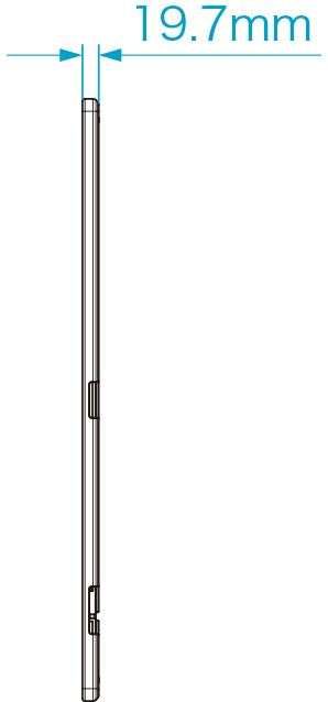 厚さ19.7mm