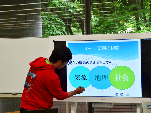 ラーニング・コモンズでのゼミの様子