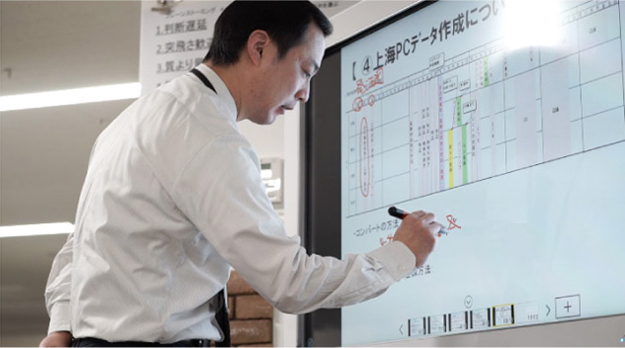変更点などをその場で書き込んで共有。