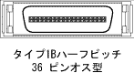 タイプ1B ハーフピッチ 36ピンオス型