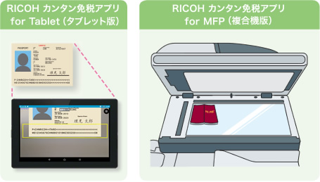 画像：パスポート読み取り（タブレット版、複合機版）