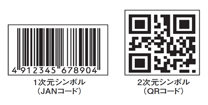 1次元シンボル(JANコード), 2次元シンボル(QRコード)