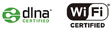 画像：DLNA/Wi-Fi™認証取得