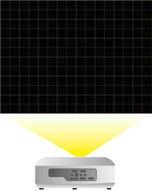 画像：テストパターン表示