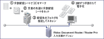 例：2枚分割の場合