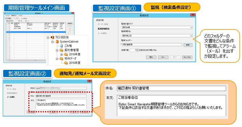 画像：期限管理ツールで文書の鮮度を監視