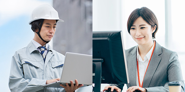 画像：PCを使用する人