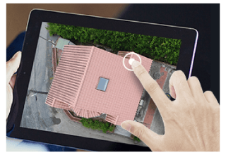 画像：iPadへのワンタップでドローンを自動操縦