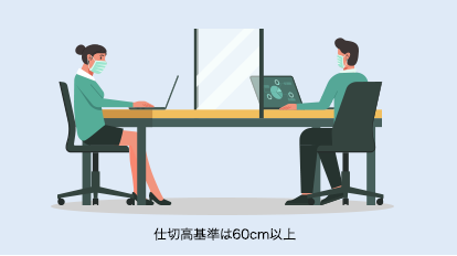 画像：仕切高基準は60cm以上