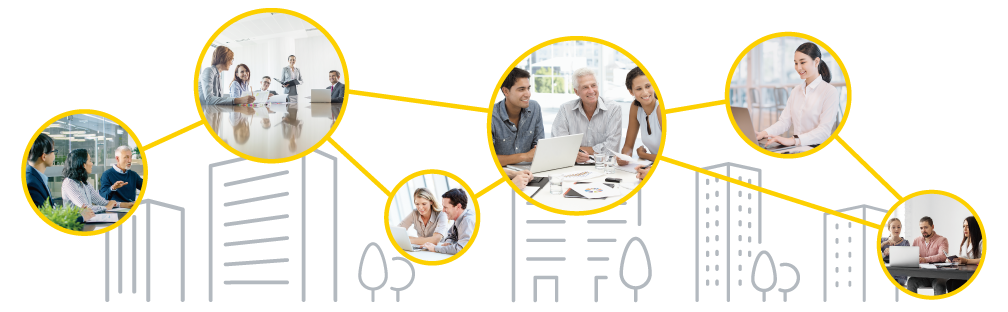画像：RICOH Uniﬁed Communication System Apps for Rooms 導入構成例