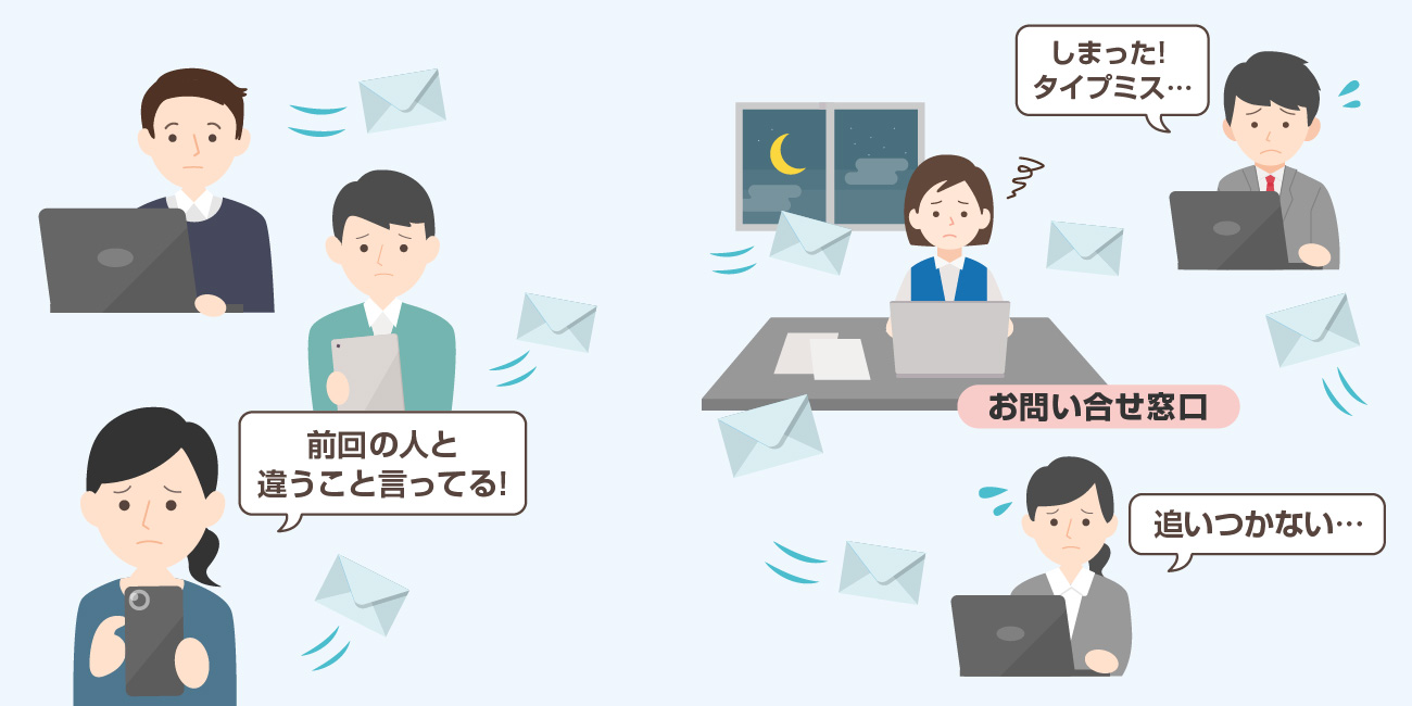 導入前の状況を説明したイラスト