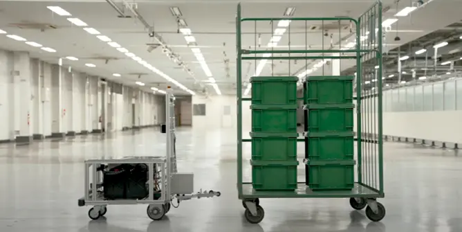 画像：2輪固定台車自動脱着