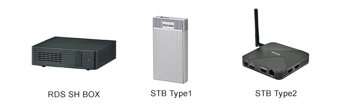 左からRDS SH BOX、STB Type1、STB Type2の画像