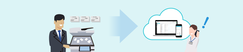RICOH カンタン名刺電子化アプリ for PHONE APPLI PEOPLEの紹介動画を再生します