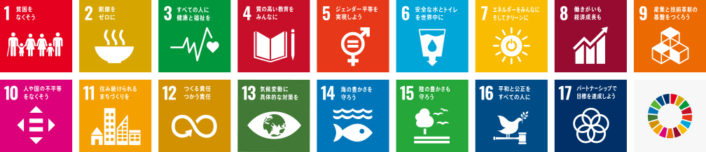 SDGs 17の開発目標を表した図