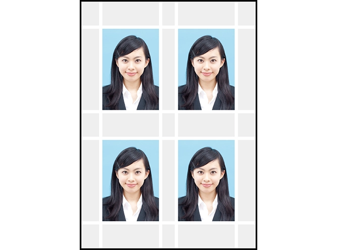 証明写真のサンプル画像