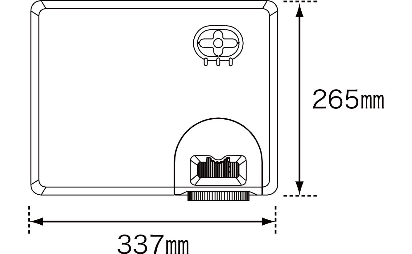 幅337mm、奥行き265mm