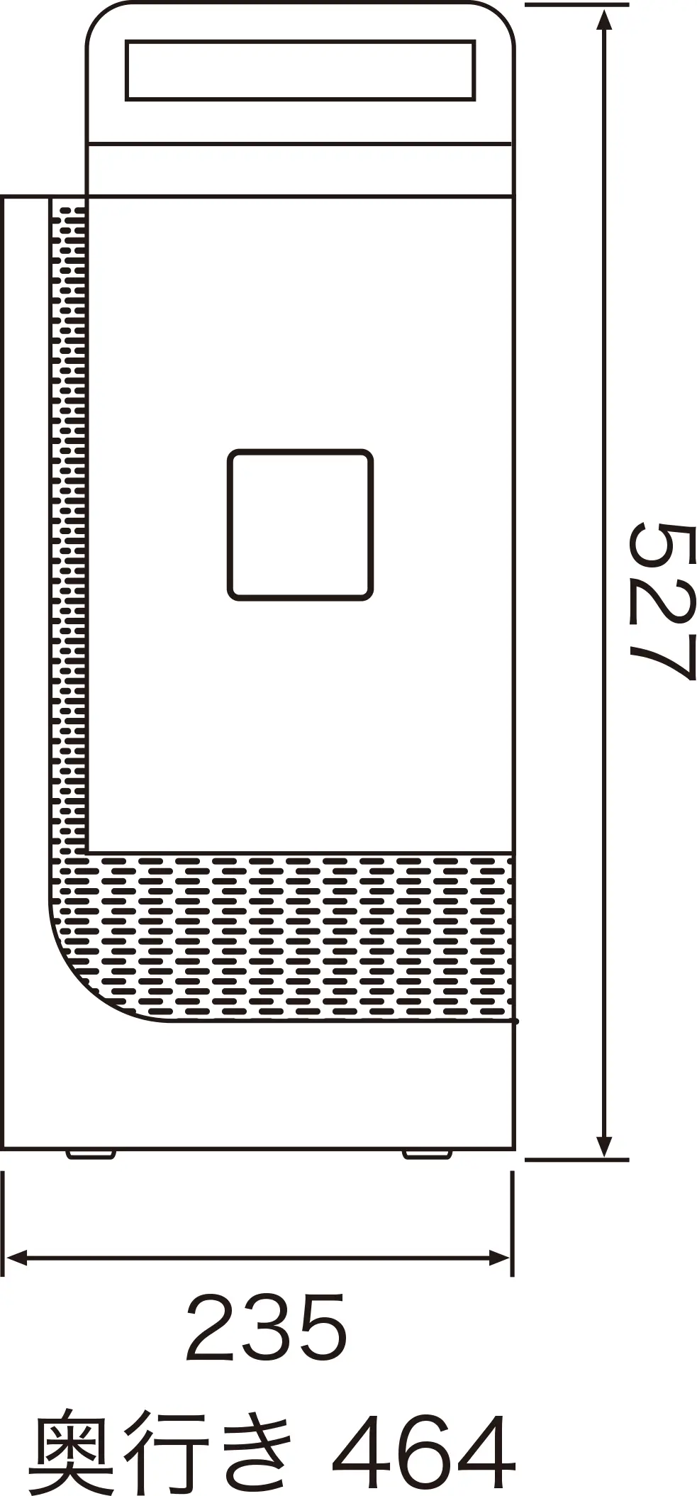 設置に必要な⼨法図
