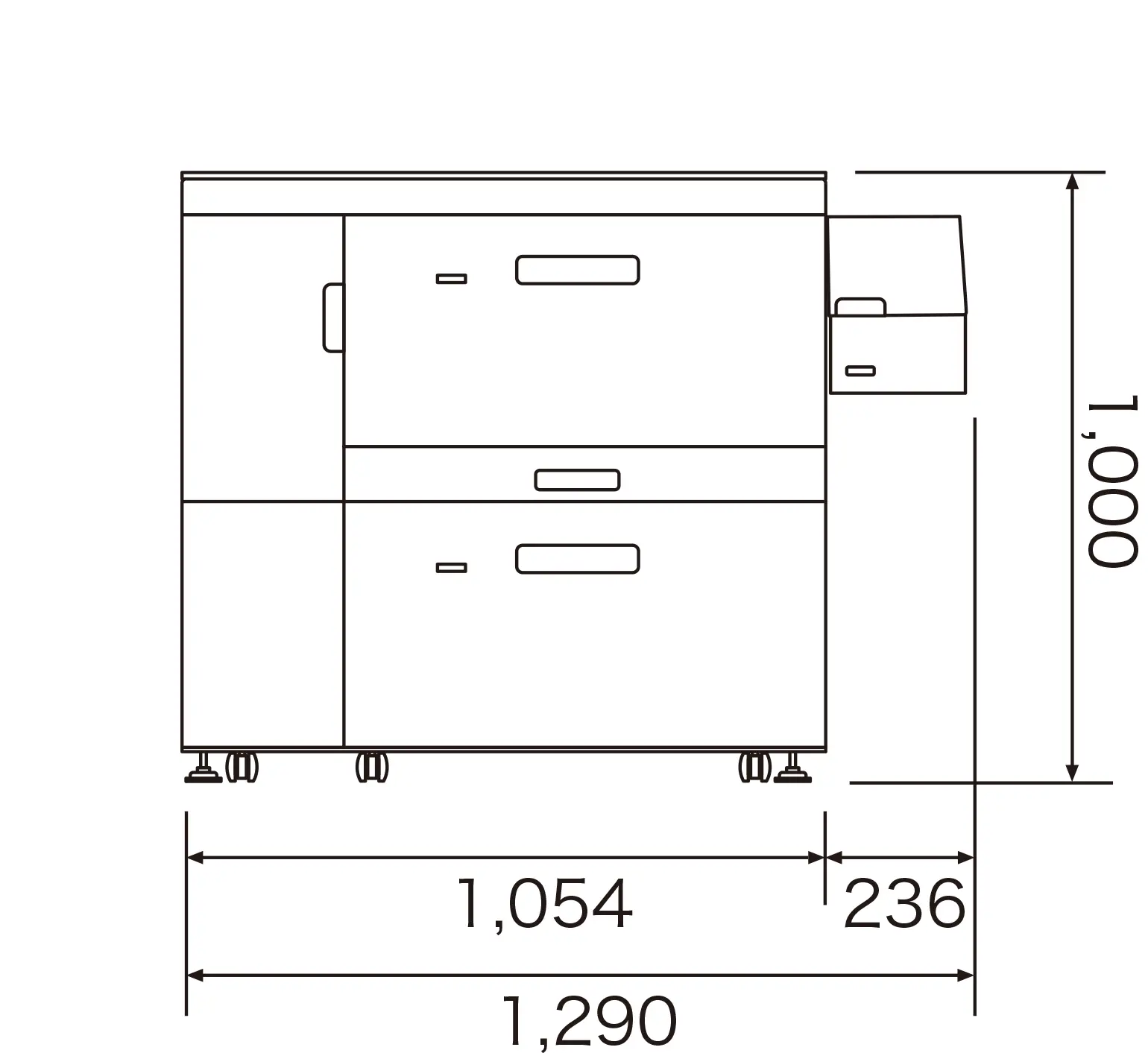 設置に必要な⼨法図