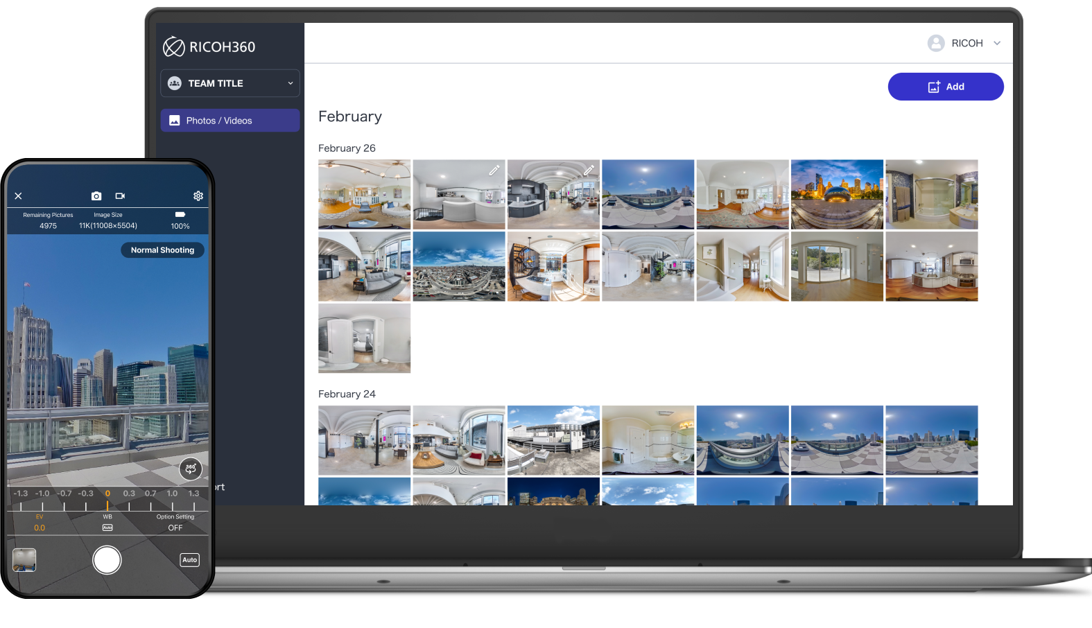 専用アプリケーションで簡単撮影・共有・保存
