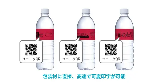 ラベルレスサーマルを用いた飲料ボトルラベル印刷