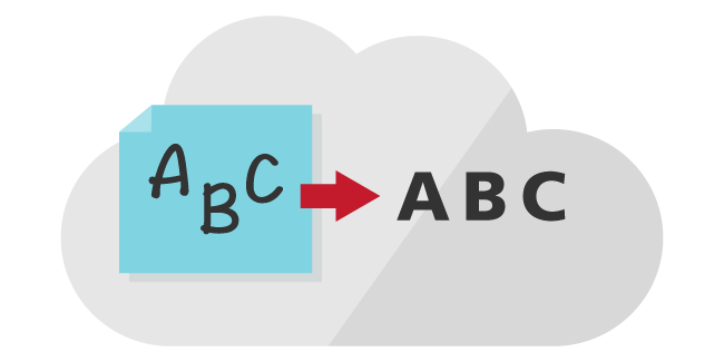 画像：手書き文字変換サービス