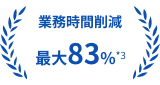 業務時間削減最大83パーセント