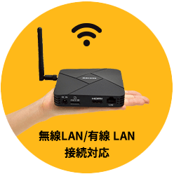 無線LAN/優先LAN接続対応"