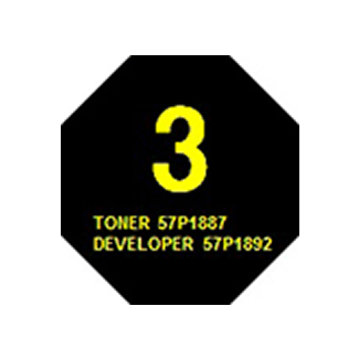 3 TONER 57P1887 DEVELOPER 57P1892