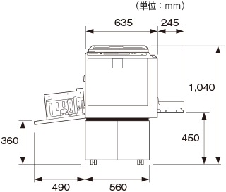 画像：本体前面図